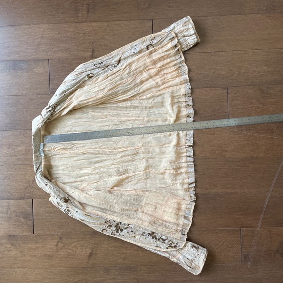 Glitzy Gold Thread Evening Dress Jacket Blazer Iridescent - Picture 6 of 12